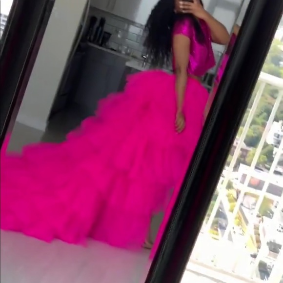 It’s ya Birthday Pink Tulle Skirt with train!!! - Picture 2 of 7